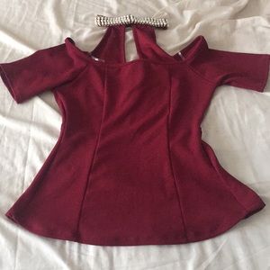 Red/ burgundy shirt